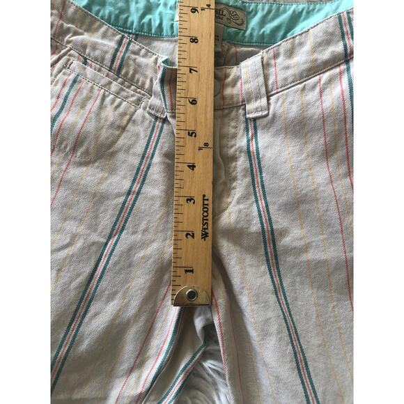 Vintage Fossil Jean Stripe Capri Size 2. Y2K. Flap Pockets Rear. PP - Picture 4 of 8